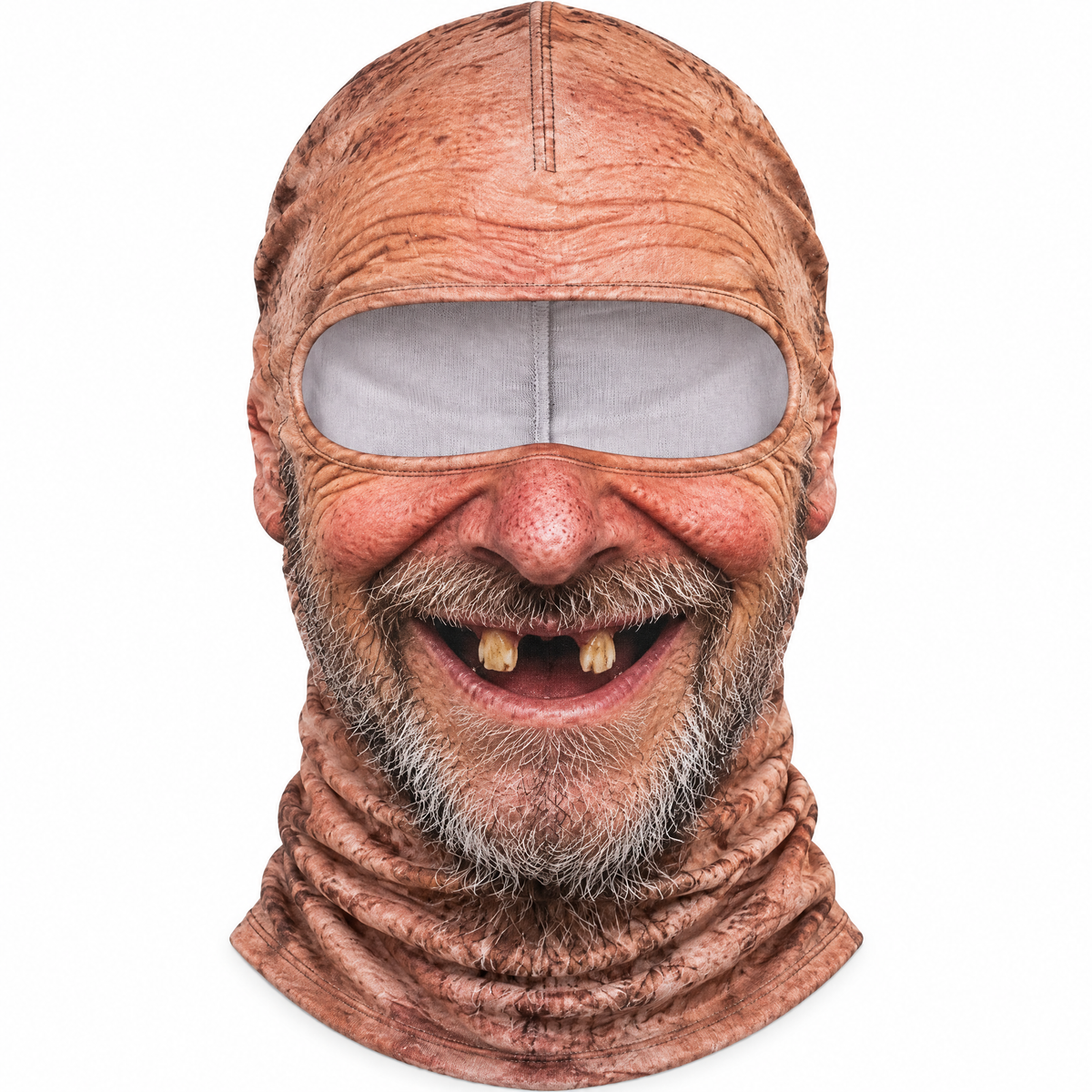 Toothless Ted face ski mask with two-tooth grin